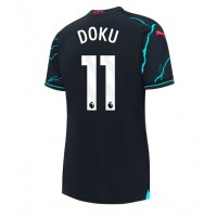 Camiseta Manchester City Jeremy Doku #11 Tercera Equipación para mujer 2023-24 manga corta